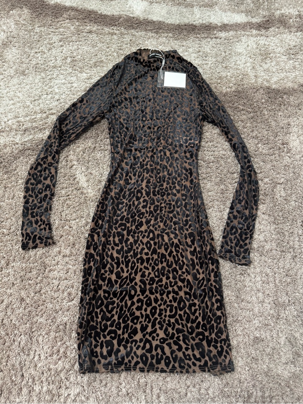 Naked wardrobe BURNOUT PRINT MINI DRESS